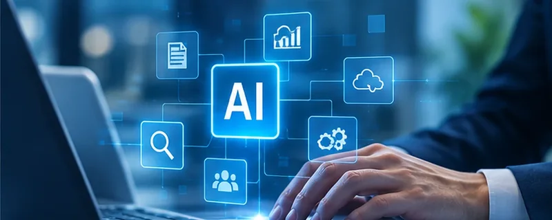 AIと業務のつながりを表すイメージ